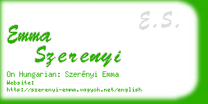 emma szerenyi business card